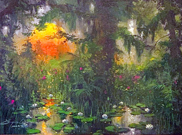 Low Country Lily’s 2006 22x28 Original Painting - James Coleman
