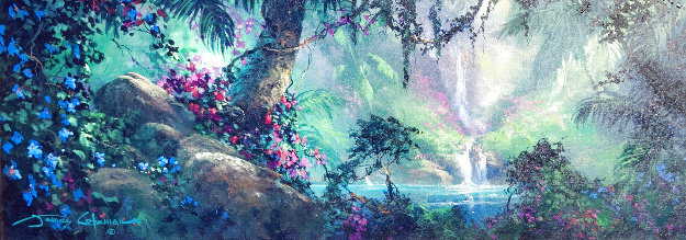 Along a Mystical Path 2000 20x48 Original Painting - James Coleman