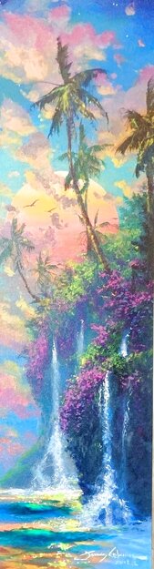 Radiant Sun 2020 - Huge 52x24 - Hawaii Original Painting - James Coleman