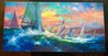 Sunset Regatta 2011 30x60 - Huge - Giclee on Canvas Limited Edition Print by James Coleman - 2