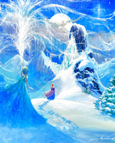 Untitled Frozen Landscape 2014 32x38 - FROZEN - Disney Original Painting - James Coleman