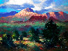 Red Rock Panorama 1989 29x35 - Las Vegas, Nevada Original Painting by James Coleman - 0