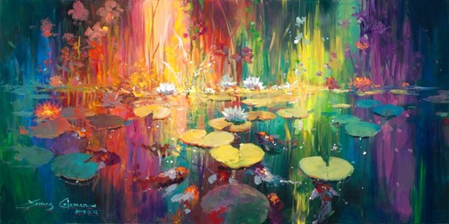 Soft Light on a Pond 2018 Embellished Limited Edition Print by James Coleman