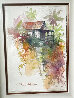 Steps to Paradise Watercolor 2003 34x27 - Signed Twice Watercolor by James Coleman - 2