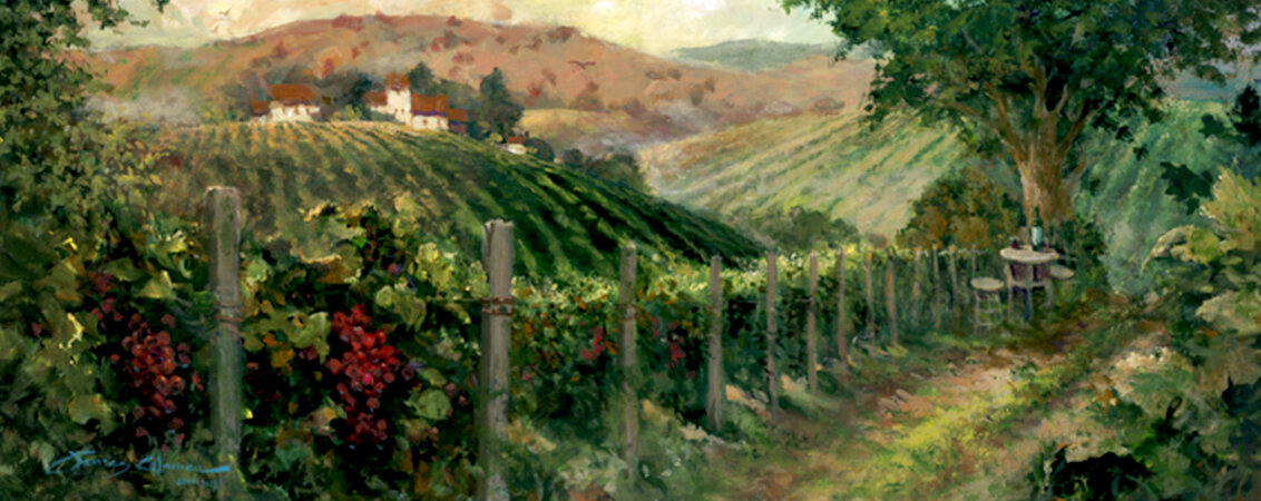 A Great Year 2019 -  Framed Embellished Caldograph on Wood  - Napa, California Limited Edition Print by James Coleman