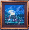 Summer Moon 1991 44x44 - Huge - Koa Wood Frame Original Painting by James Coleman - 1