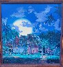 Summer Moon 1991 44x44 - Huge - Koa Wood Frame Original Painting by James Coleman - 4