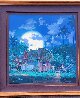 Summer Moon 1991 44x44 - Huge - Koa Wood Frame Original Painting by James Coleman - 3