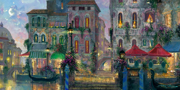 Immersed in Romance 2018 - Framed Embellished on Wood - Venice, Italy - Huge Limited Edition Print by James Coleman