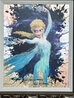 Elsa Unique 2020 24x21 - Mixed Media on Canvas - Signed Twice - Disney Original Painting by James Coleman - 2