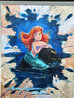 Ariel 2020 24x21 Mixed Media on Canvas - Signed Twice - Disney Original Painting by James Coleman - 2