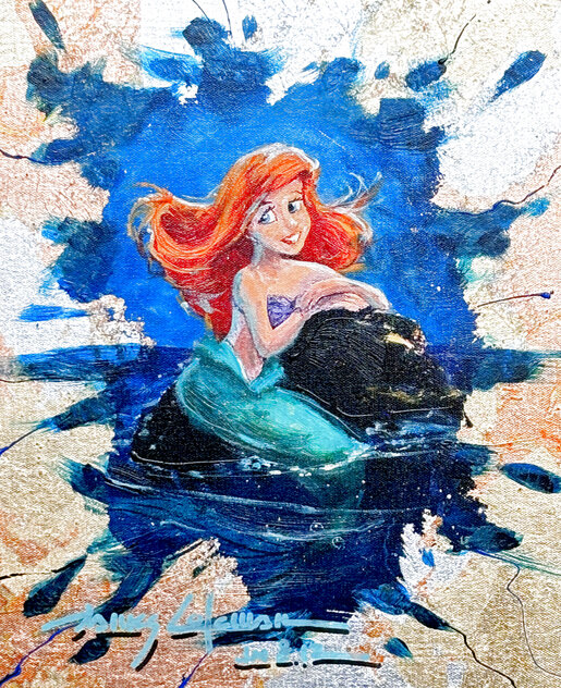 Ariel 2020 24x21 Mixed Media on Canvas - Signed Twice - Disney Original Painting by James Coleman