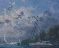 Through the Channel 2005 35x39 Huge Original Painting by James Coleman - 0 Through the Channel 2005 35x39 Huge Original Painting by James Coleman - 0