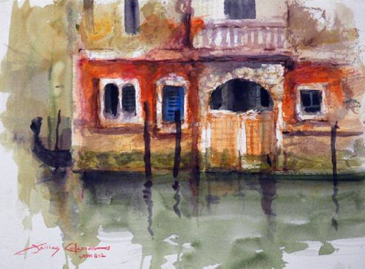 Venice, Italy Reflection Watercolor 2012 Watercolor by James Coleman Venice, Italy Reflection Watercolor 2012 Watercolor by James Coleman