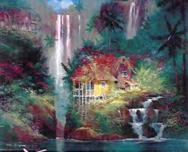 Living Aloha PP 1992 Embellished - Hawaii Limited Edition Print by James Coleman