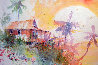 Majestic Sunset Watercolor 2003 45x36 Watercolor by James Coleman - 0