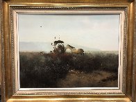 Crow Flies in the Foothills 1972 24x30 Original Painting by Michael Coleman - 1