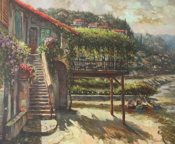 Veranda 38x44 Original Painting - Victor Colesnicenco Veranda 38x44 Original Painting - Victor Colesnicenco