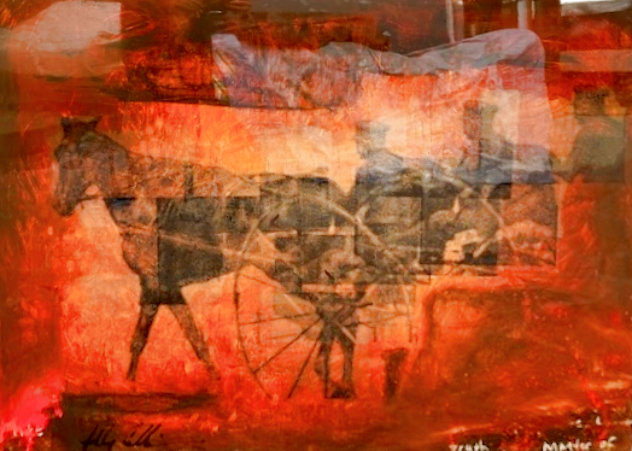 1906: Matter 2006 36x48 - Horses Original Painting by Ashley Collins