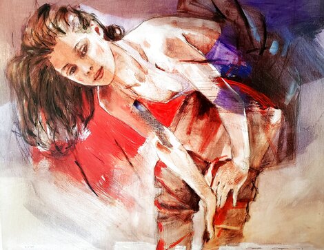 Musketeer Embellished Giclee on Canvas Limited Edition Print - Christine Comyn