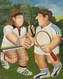 Tennis 1998 Limited Edition Print - Beryl Cook Tennis 1998 Limited Edition Print - Beryl Cook