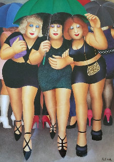 Clubbing in the Rain Limited Edition Print - Beryl Cook Clubbing in the Rain Limited Edition Print - Beryl Cook