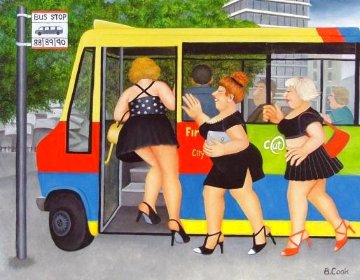 Bus Stop Limited Edition Print - Beryl Cook Bus Stop Limited Edition Print - Beryl Cook