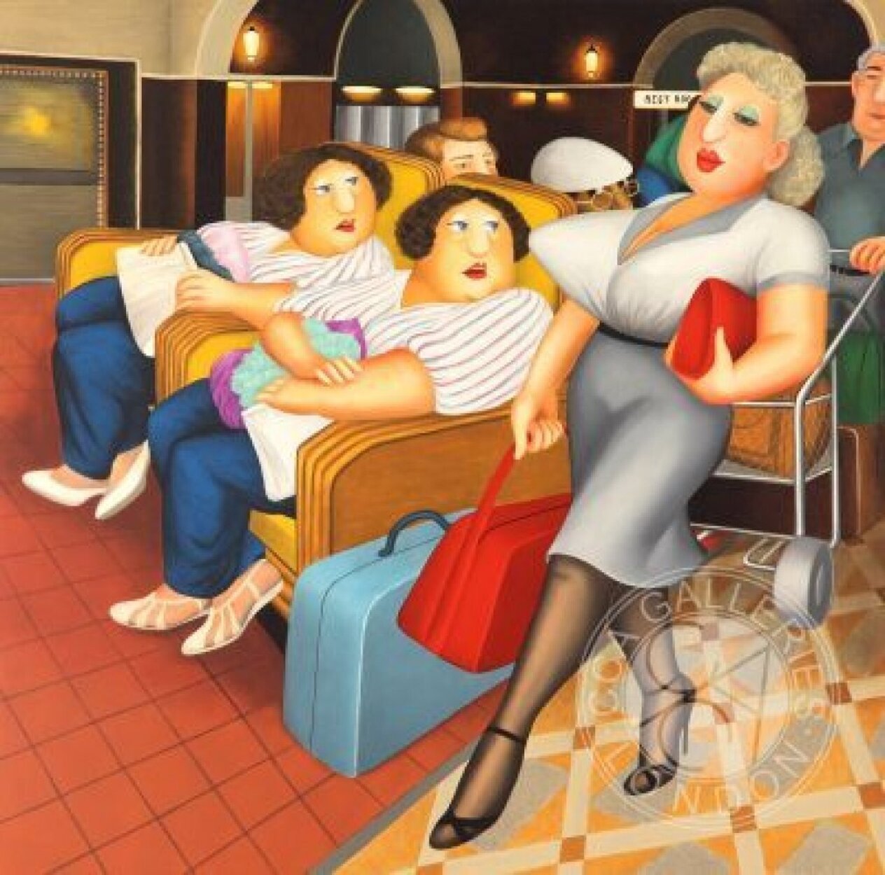 Twins Framed Limited Edition Serigraph 25x25 by Beryl Cook - For Sale ...