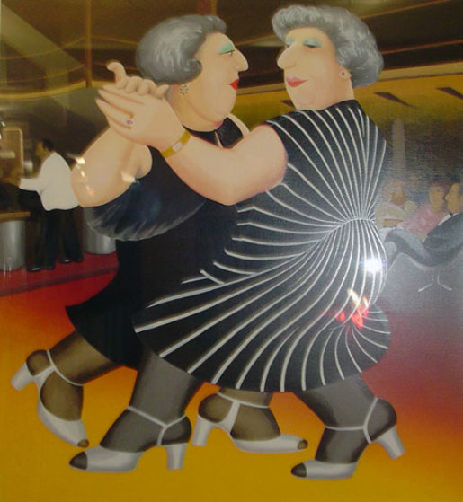 Dancing on the QE 2 1988 Limited Edition Print by Beryl Cook Dancing on the QE 2 1988 Limited Edition Print by Beryl Cook