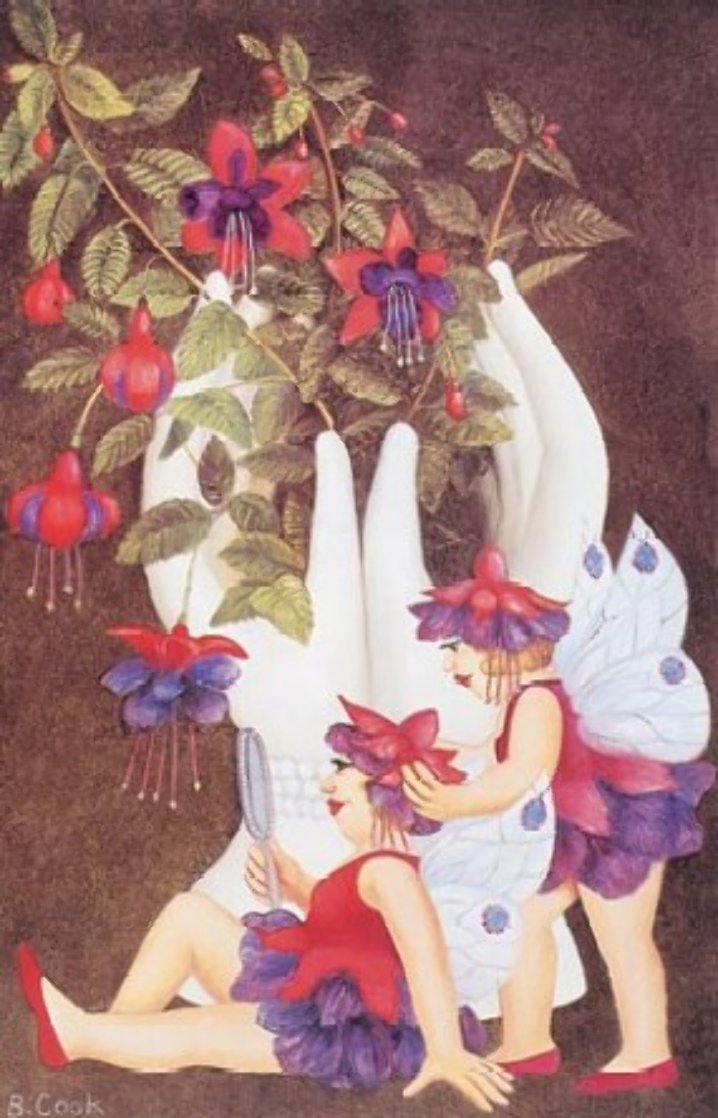 Fuchsia Fairies Limited Edition Print by Beryl Cook