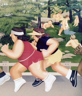 Women Running 1985 Limited Edition Print - Beryl Cook Women Running 1985 Limited Edition Print - Beryl Cook
