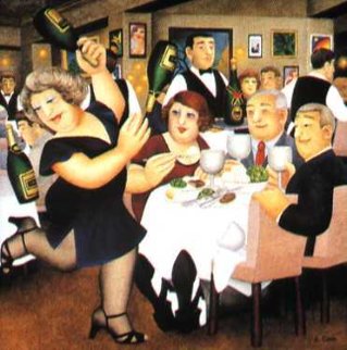 Dining Out 1995 Limited Edition Print - Beryl Cook Dining Out 1995 Limited Edition Print - Beryl Cook