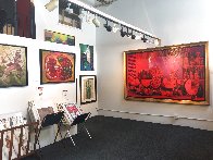 Bodegon in Red 2000 63x101 Super Huge Mural Original Painting by Vladimir Cora - 0 Bodegon in Red 2000 63x101 Super Huge Mural Original Painting by Vladimir Cora - 0