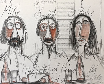 El Feo, El Bonito, Y El Pintor 1999 68x58 Original Painting - Vladimir Cora El Feo, El Bonito, Y El Pintor 1999 68x58 Original Painting - Vladimir Cora