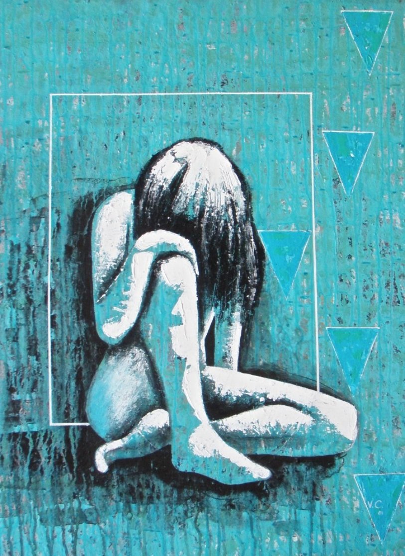 Figura #5 2001 24x32 Original Painting by Vladimir Cora Figura #5 2001 24x32 Original Painting by Vladimir Cora