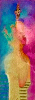 Mujer Pastel 1984 25x13 Works on Paper (not prints) - Vladimir Cora Mujer Pastel 1984 25x13 Works on Paper (not prints) - Vladimir Cora