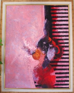 La Cita 1990 62x54 Super Huge Original Painting - Vladimir Cora La Cita 1990 62x54 Super Huge Original Painting - Vladimir Cora