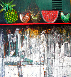 Bodegon Con Frutas 2000 54x51 Huge  Original Painting - Vladimir Cora