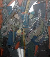 Las Senoritas De Tac 1984 77x70 Original Painting by Vladimir Cora - 0 Las Senoritas De Tac 1984 77x70 Original Painting by Vladimir Cora - 0