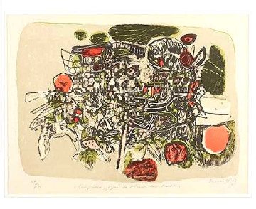 Composition Joyeuse Des Oiseaux Dans l'arbre Limited Edition Print - Guillaume Corneille Composition Joyeuse Des Oiseaux Dans l'arbre Limited Edition Print - Guillaume Corneille