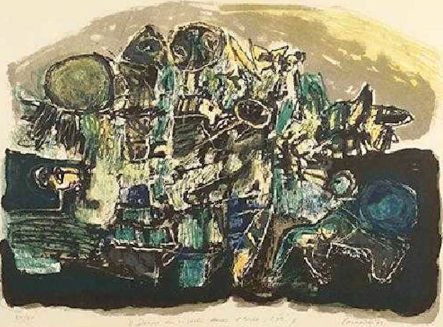 Danse Des Insectes Dans l'Herbe, l'Ete 1961 Limited Edition Print by Guillaume Corneille Danse Des Insectes Dans l'Herbe, l'Ete 1961 Limited Edition Print by Guillaume Corneille