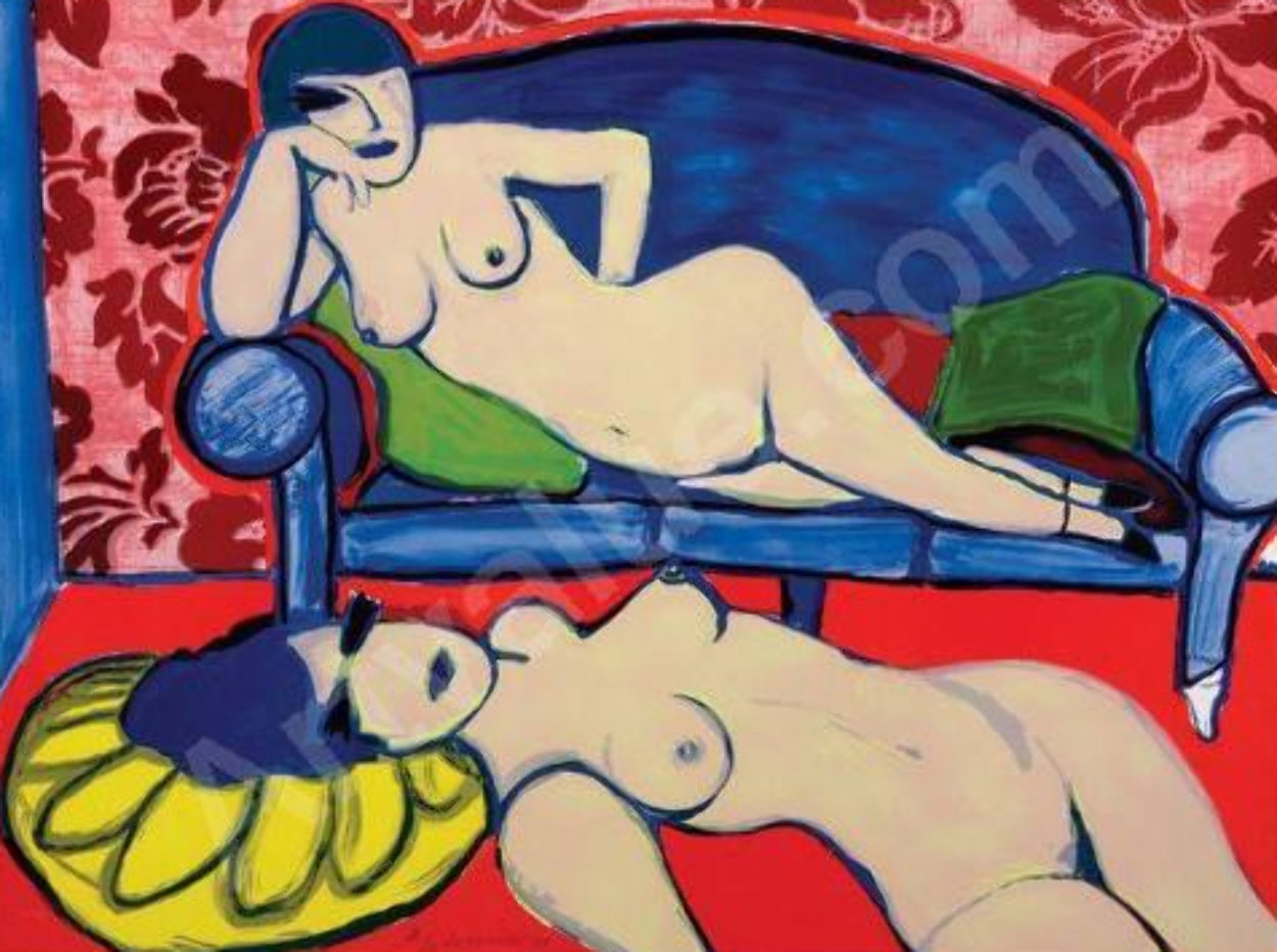 Two Women in an Interior 1979 Limited Edition Print by Guillaume Corneille Two Women in an Interior 1979 Limited Edition Print by Guillaume Corneille