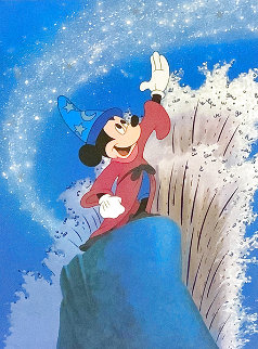 Mickey Master of the Elements 1997 Limited Edition Print - Courvoisier Disney Cels Mickey Master of the Elements 1997 Limited Edition Print - Courvoisier Disney Cels