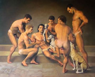 Friendship 2001 46x38 Original Painting - Jack Cowan Friendship 2001 46x38 Original Painting - Jack Cowan