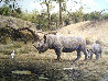Untitled Rhinoceros 1995 29x50 Original Painting by Craig Bone - 0
