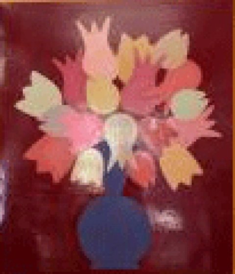 Untitled Floral 1996 47x41 Original Painting by Steven Criqui Untitled Floral 1996 47x41 Original Painting by Steven Criqui