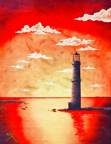 Lighthouse Dawn 2021 - Sublimation on Aluminum Limited Edition Print - Cris X