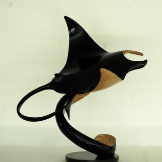 Mercedes Collection Manta Wood Sculpture 2015 28 in Sculpture - Derrick Crossland Mercedes Collection Manta Wood Sculpture 2015 28 in Sculpture - Derrick Crossland