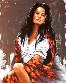 Floral Shawl EA 1991 Limited Edition Print - Penni Anne Cross Floral Shawl EA 1991 Limited Edition Print - Penni Anne Cross