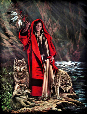 Red Ridinghood and Her Wolves Limited Edition Print - Penni Anne Cross